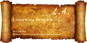 Losonczy Aranka névjegykártya